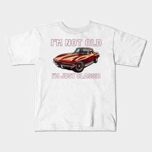 I'm not old I'm just classic, Chevy C2 Corvette Stingray Kids T-Shirt